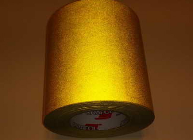 Желтая полоса для такси светоотражающая по ГОСТ шириной 15 см в п.м.