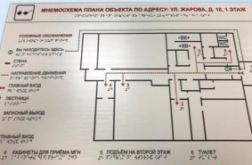 Информационно-тактильная мнемосхема 610х470 антивандальная
