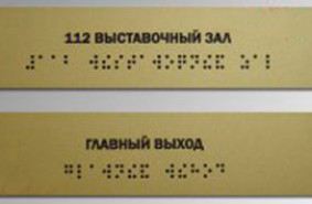 Информационно-тактильная табличка 50х270 антивандальная